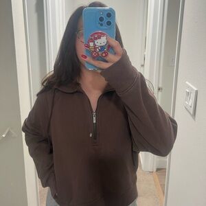 Target All In Motion Choclate brown scuba sweatshirt S